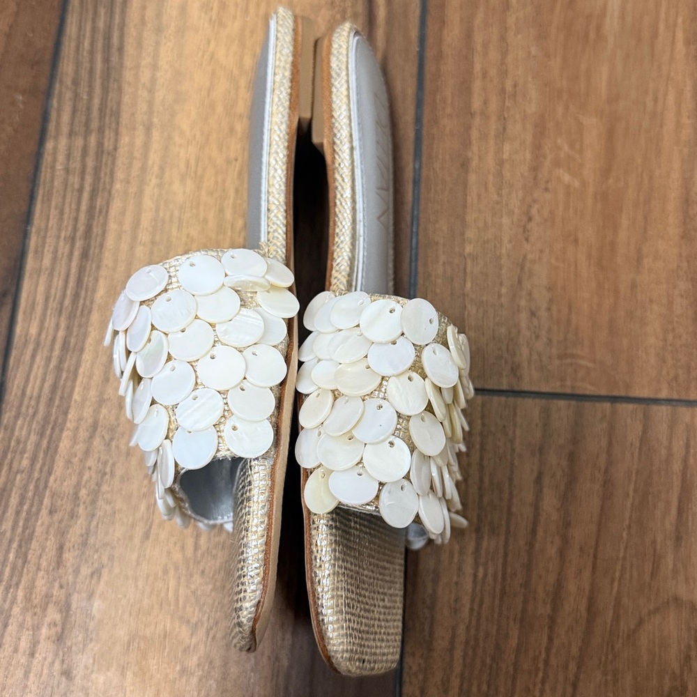 💠New Deltan Flora Metallic Raffia Sandal (5.5) - Picture 5 of 8